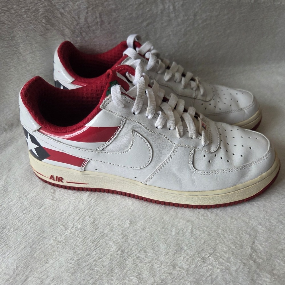 Nike Air Force 1 Premium Puerto Rico 309096-113 Authentic PR Flag‎ Mens 9 RARE